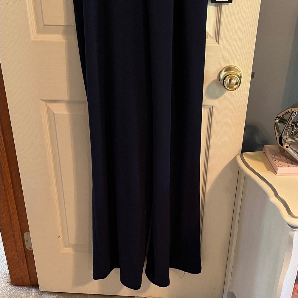 MARINA Midnight Blue Sequin Jumpsuit, NWT - Picture 5 of 9